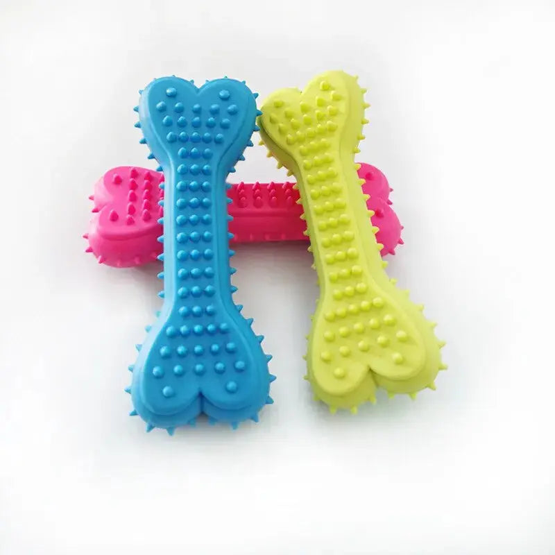 1PC Pet Chew Toy Soft Rubber Bite-resistance Bone Shape Teeth Grinding Chewing Toys for Small Dogs Training Pet Supplies WLP Company