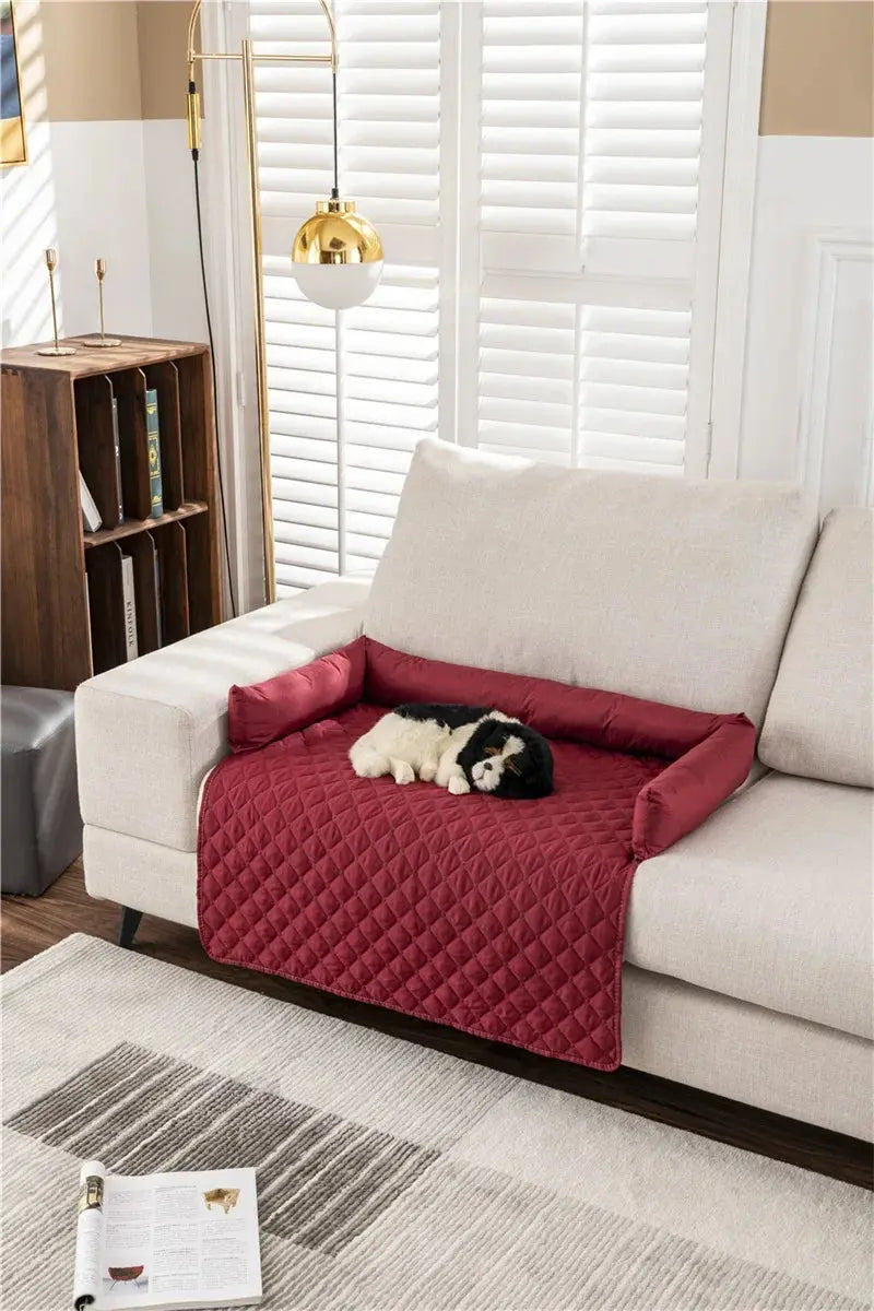 waterproof pet blanket Dog Bed Blanket Mat Dog Sofa Couch Slipcover Pet Pad with Neck Pillow Washable Cat Calming Nest for Travel Home WLP Company