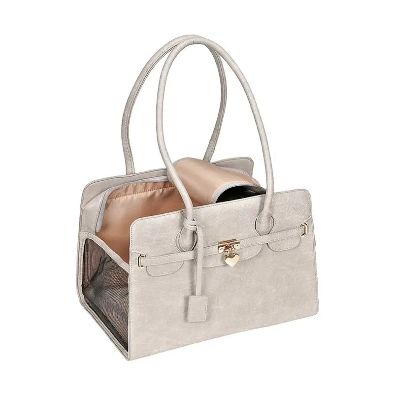 luxury pet carrier Fashion Leather Pet Carrier Bag, Breathable WLP Company