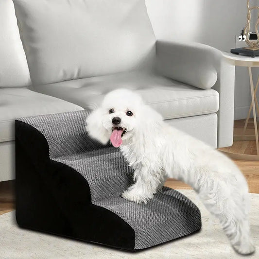 Pet 2/3 Step Dog Stair Cat Pet Ramp Ladder Washable Non Slip Removable Memory Foam Pet Products Ramp for Dog Pet Stairs for Dogs WLP Company
