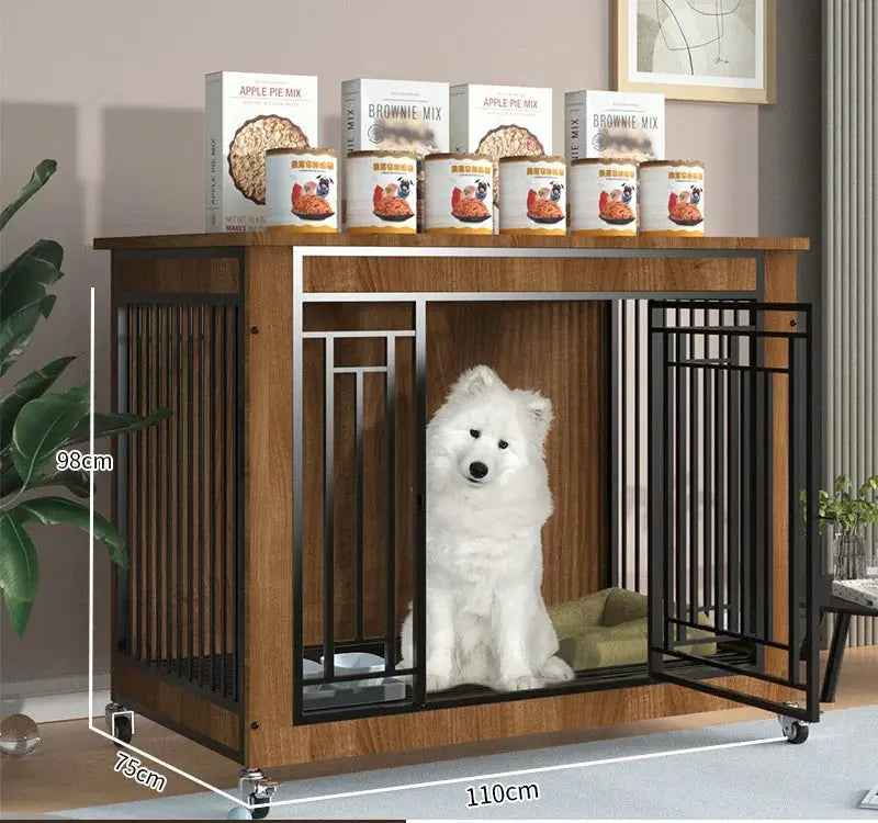 Heavy Duty Dog Cage Large Dogs Cage - High Strength Steel and Wood WLP Company