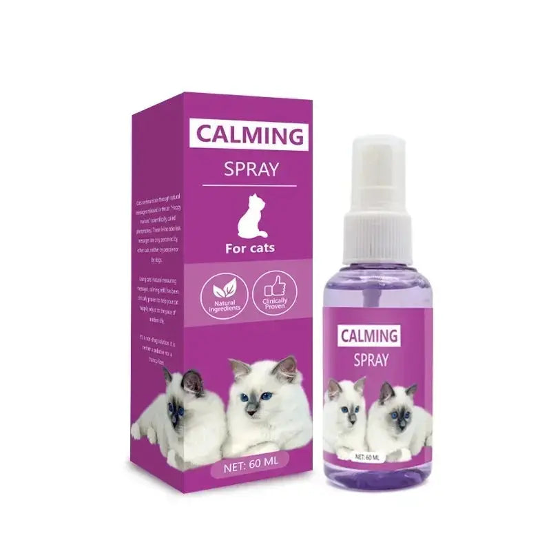 60ml Calming Spray Feline Anti-Stress Pheromone Emotional Soothing Spray Health Cleaning Supplies for Cats WLP Company
