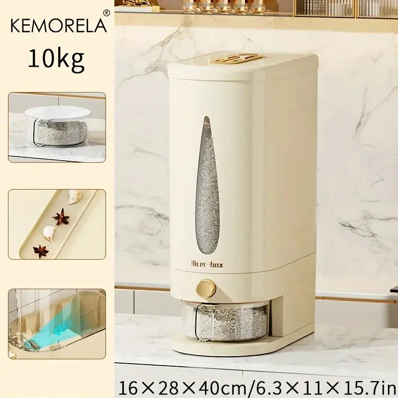 5/10kg Airtight Pet Food Storage Container with Insect-Proof Dispenser Easy-Squeeze Built-In Measuring Cup Cats & Dogs WLP Company