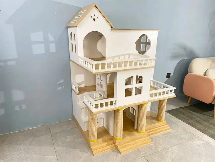luxury cat climbing frame Mounted Solid Wood Cat Climbing Frame WLP Company