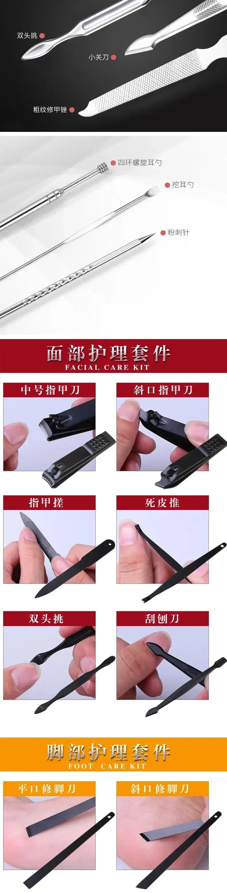 8 Piece Set Dog Nail Clippers Manicure Clipper Set Pet Dog Products Stainless Steel for You Ear Spoon Puppy Home Garden Pedicure WLP Company