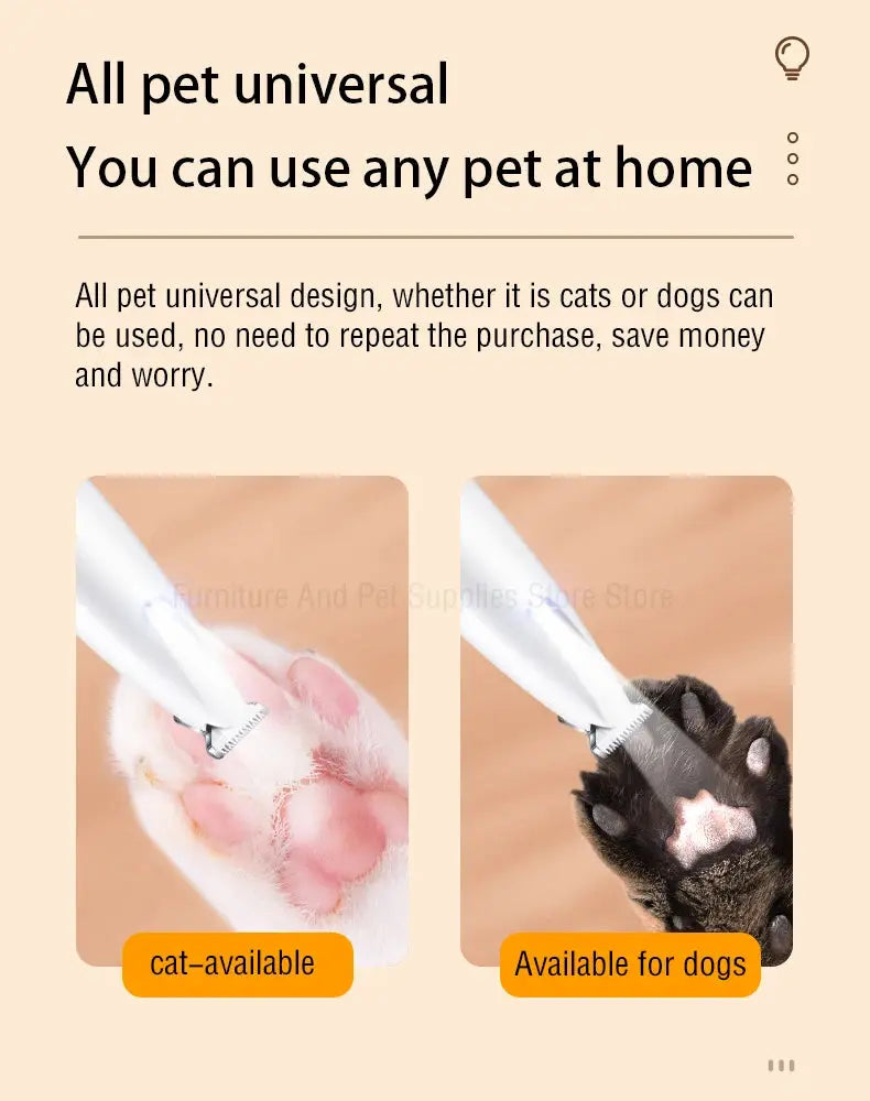 New Dog Paw Trimmer with LED Light Fully Waterproof WLP Company