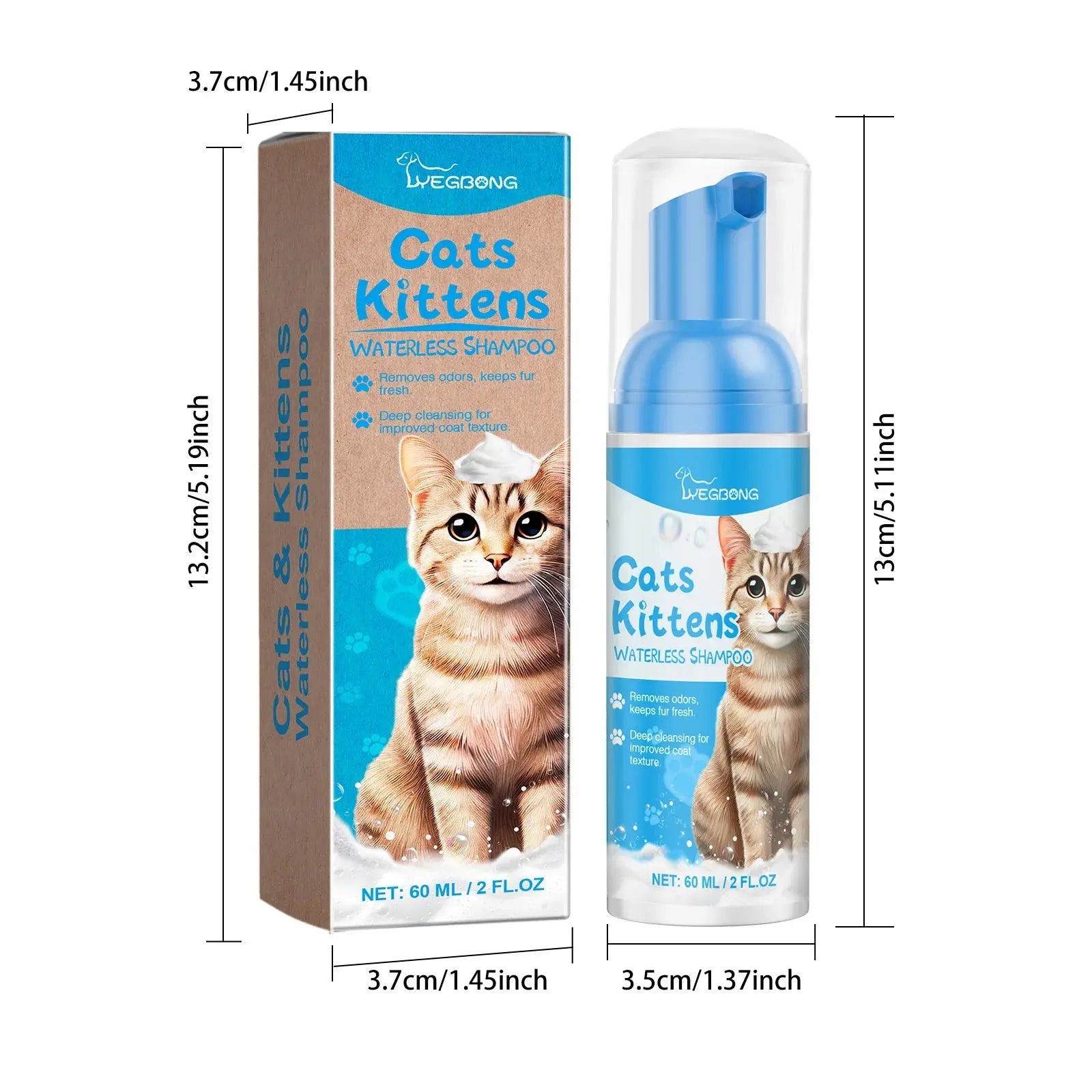 Waterless Dog Shampoo Moisturizing Hair Body Deodorizing Dry Cleaning Body Wash Conditioner Itch Relief Mite Pet No Washing Gel WLP Company
