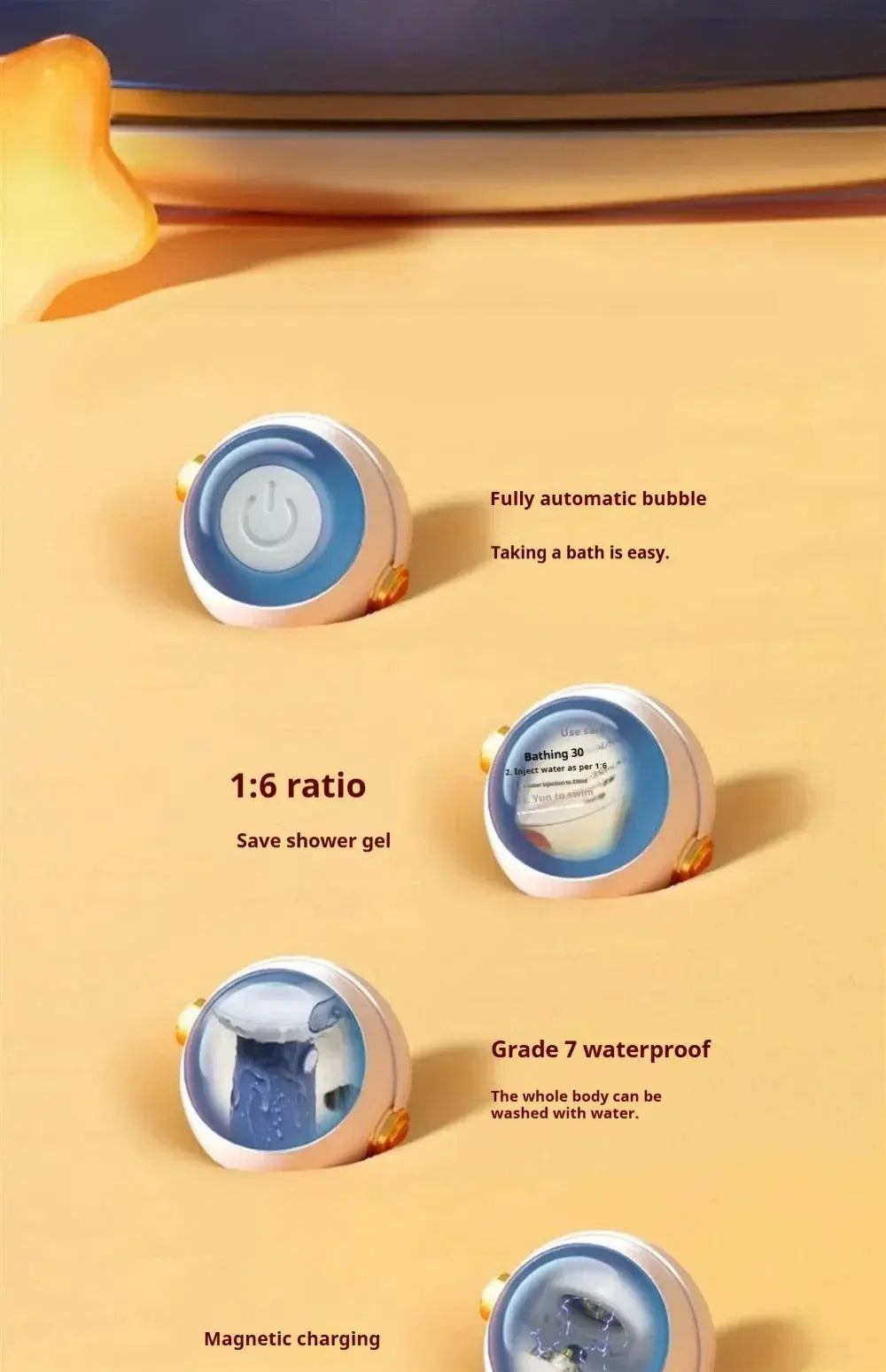 Automatic Dog Soap Dispenser Wireless Mute USB Dog Grooming Frother Cat Deeper Cleaning Bath Shampoo Foam Sprayer Pet Supplies WLP Company