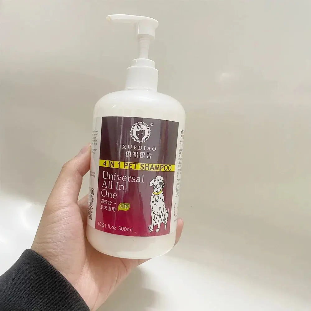 Pet Dog Shampoo and Conditioner All Natural 4 in1 pet shampoo and 17oz Puppy shampoo for dogs，dog shower gel shampoo 500ml WLP Company
