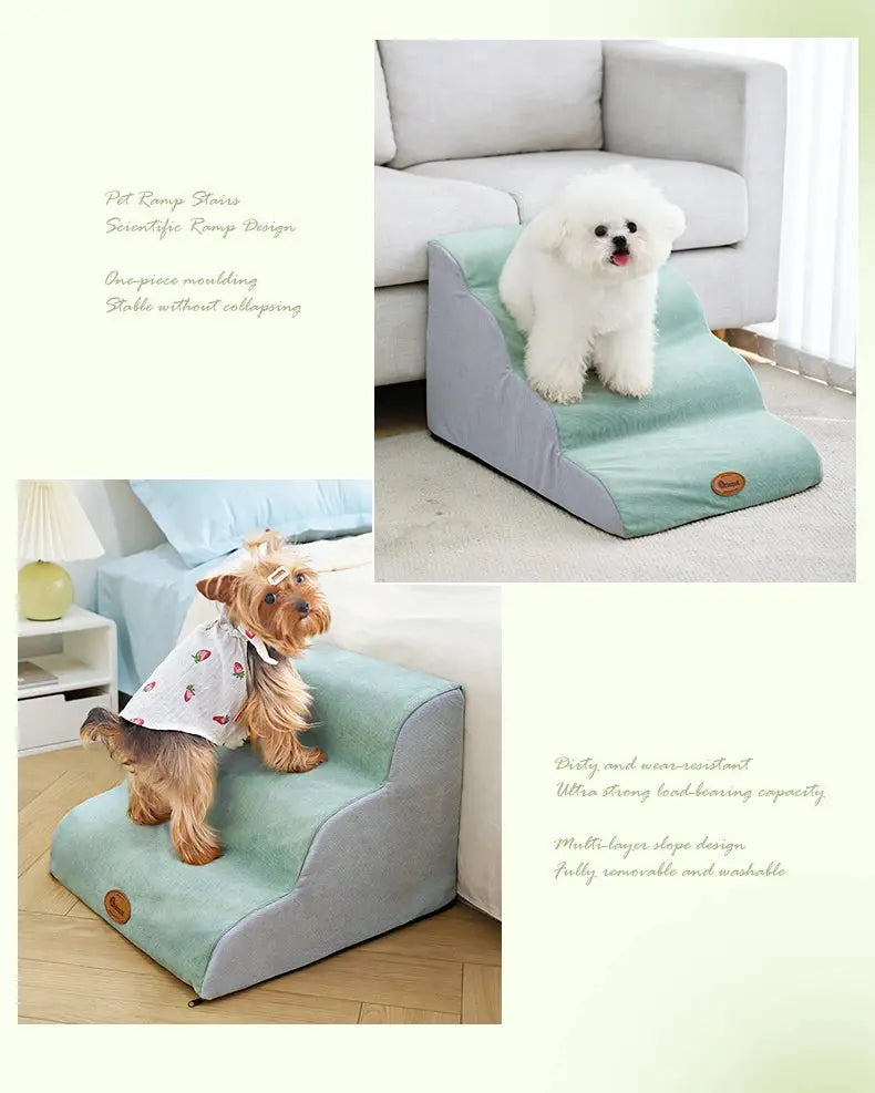 Pet Dog 3-layer Training Staircase Detachable Washable Anti Slip Pet Ramp Stair Bed Dog Safety Ramp Stairs for Dogs Pet Supplies WLP Company