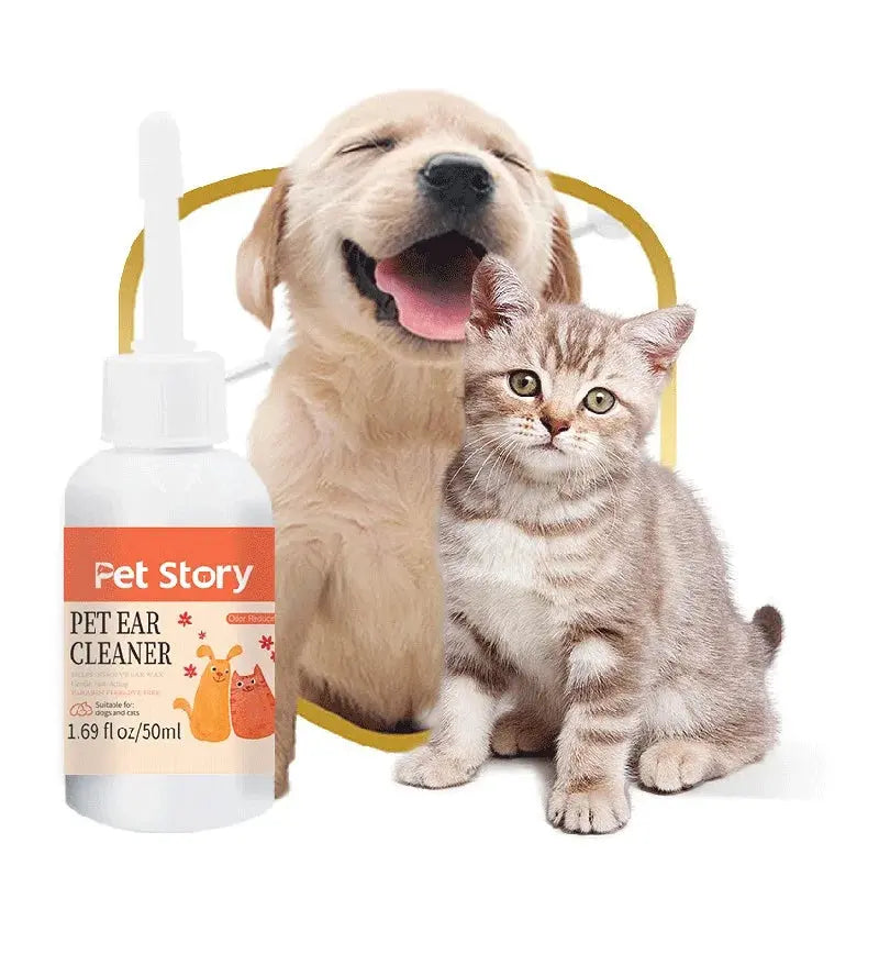1 Pc 50ml Pet Ear Drops Cats & Dogs Remove Ear Mites Inhibit Bacteria Clean Ears WLP Company