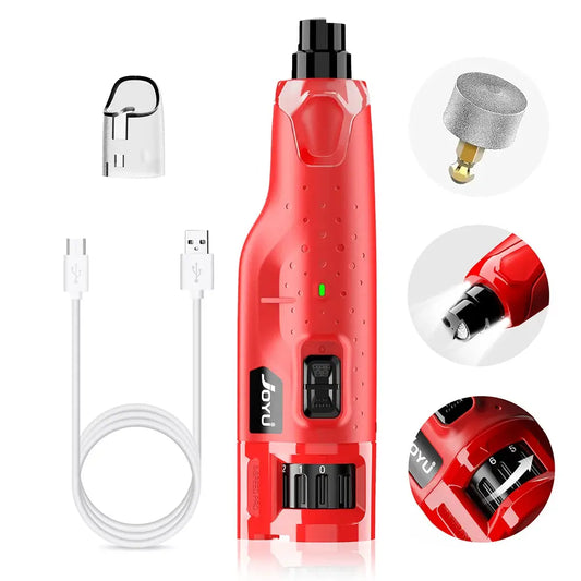 Dog Nail Grinder Dustproof with 2 LED Light - Super Quiet Powerful 6-Speed Nail Trimmer File for Small Medium Large Dogs WLP Company