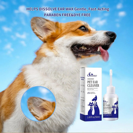 50 ml Pet Ear Drops Gentle Cleaning Ear Mites And Earwax In Cats & Dogs Inhibiting Ear Bacteria WLP Company