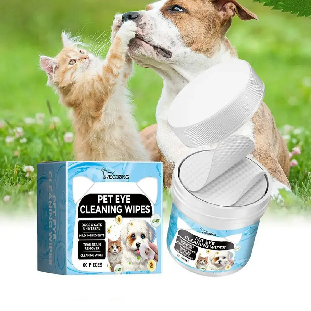 pet eye cleansing wipes Eye Cleansing Finger Wipes Cat & Dog Cleansing Wipes Eye Cleansing Decontamination Wipes Gentle Easy To Carry WLP Company