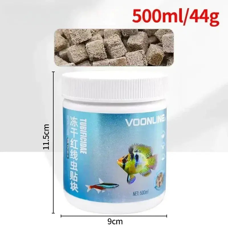 Freeze Dried Tubifex Worms Red Thread Worm Patch Food for Tropical Fish and Amphibians WLP Company