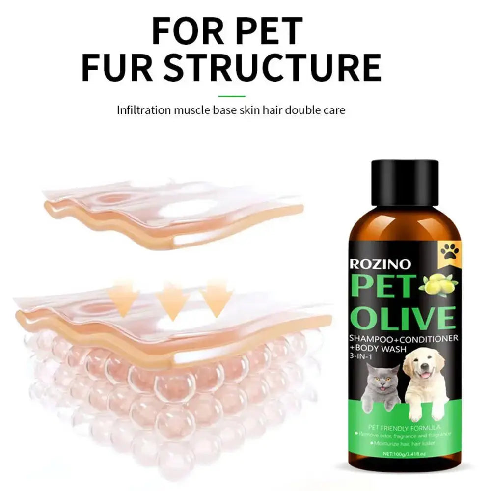 Cat Dog Pet Shampoo Flea Killer Hair Softening Relieve Itching Deodorizing Odor Eliminating Moisturizing Long Lasting Cleaning WLP Company