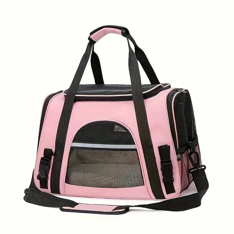 Portable Cat Carrier Bag Soft-Sided Pet Carrying Four-Sided Breathable Carrier Bags with Fur Pad Cats Handbag Travel Bag Transport Bag WLP Company