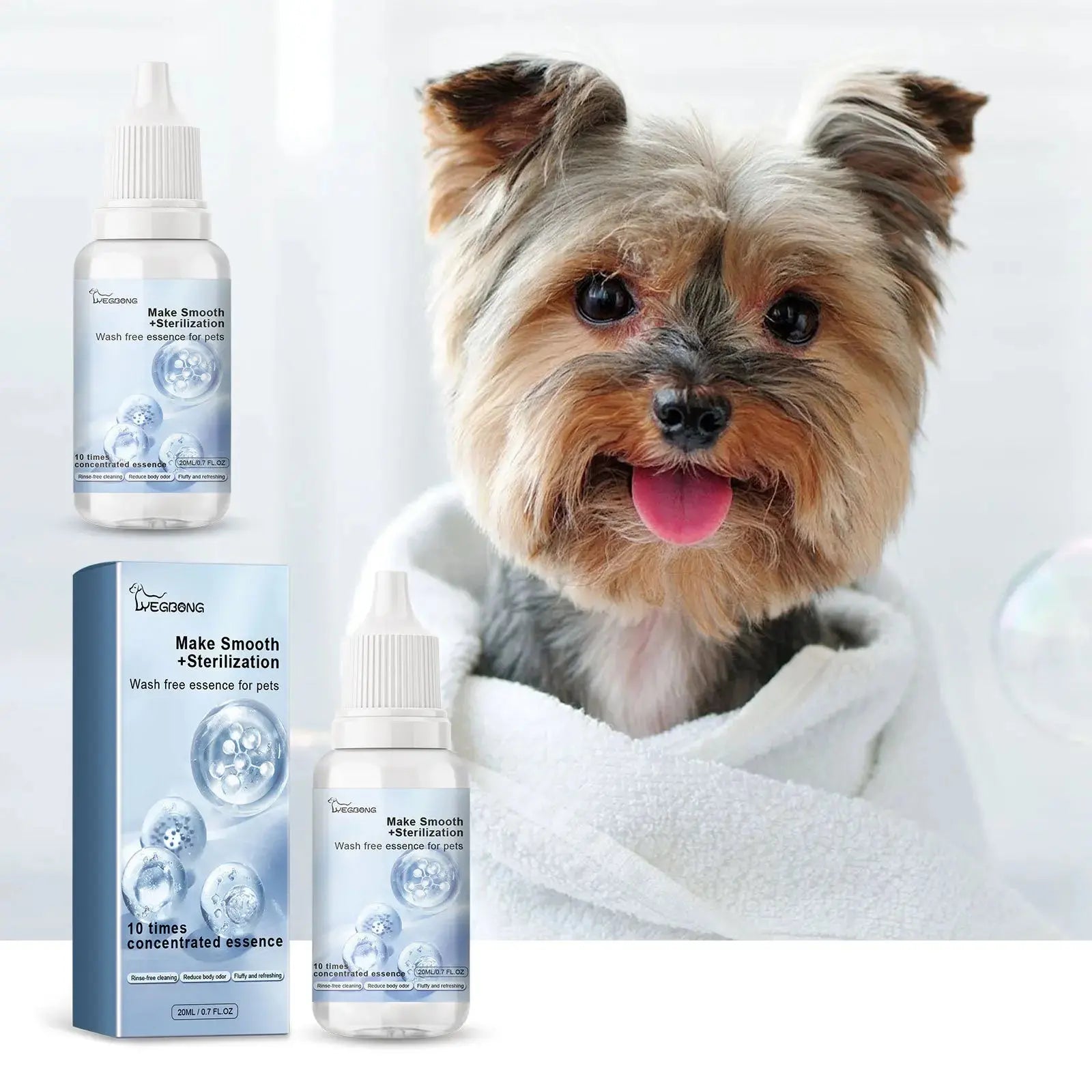 Pet Wash Free Essence Dog Body Wash Hair Softening Removing Dirts Mites Deodorizing Reduce Itching Moisturizing Puppy Shampoo WLP Company