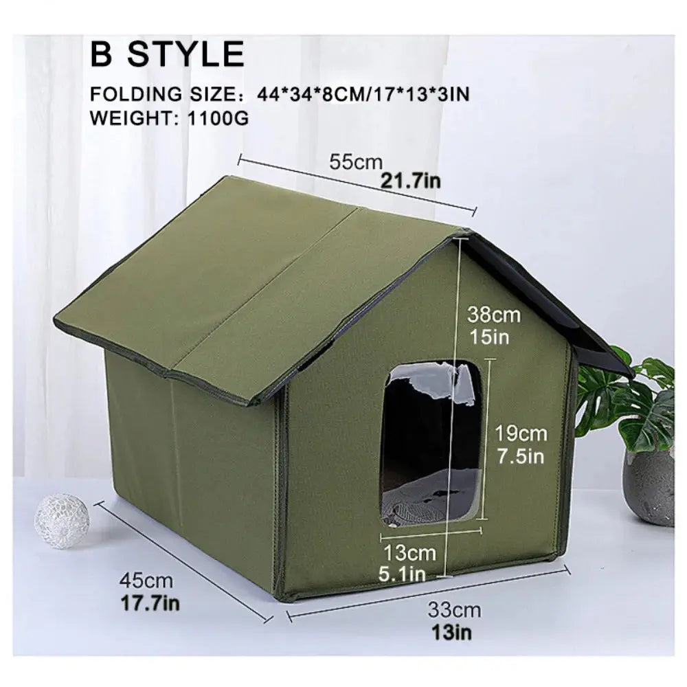 outdoor cat nest Outdoor Stray Cat Nest Waterproof Breathable Oxford Cloth Foldable Cat Kennel WLP Company