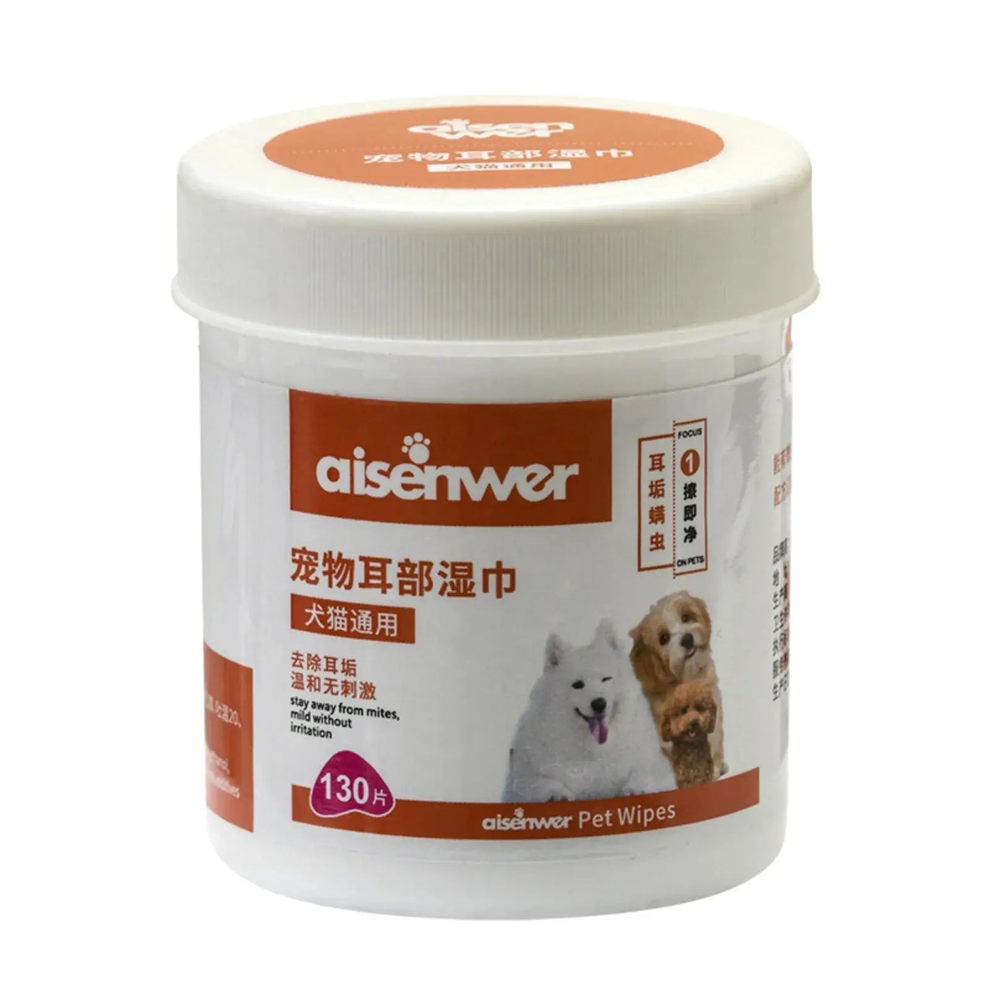 pet wipes 130pcs Eye Wet Wipes Universal Disposable Non-Woven Wet Towels Ear Stain Remover Dog Cat Wipes Grooming Tools Pet Accessories WLP Company