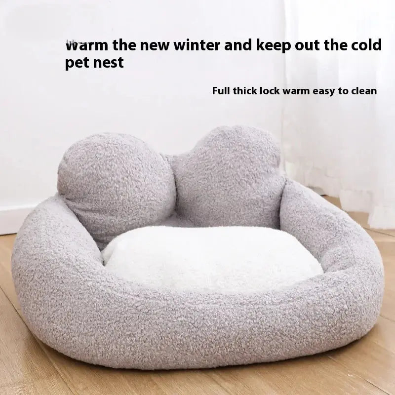 Winter Dog Kennel Can Be Disassembled and Washed, Thickened Cat Warmth Cat Kennel Teddy Fur Warm and Comfortable Pet Supplies WLP Company
