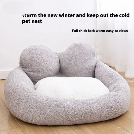 Winter Dog Kennel Can Be Disassembled and Washed, Thickened Cat Warmth Cat Kennel Teddy Fur Warm and Comfortable Pet Supplies WLP Company