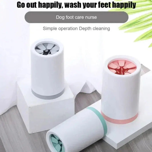Automatic Pet Foot Washer Cup Silicone Soft Foot Cup Cat Foot Cleaning Bucket Dog Paw Cleaner Cup Manual Quick Feet Wash Cleaner WLP Company