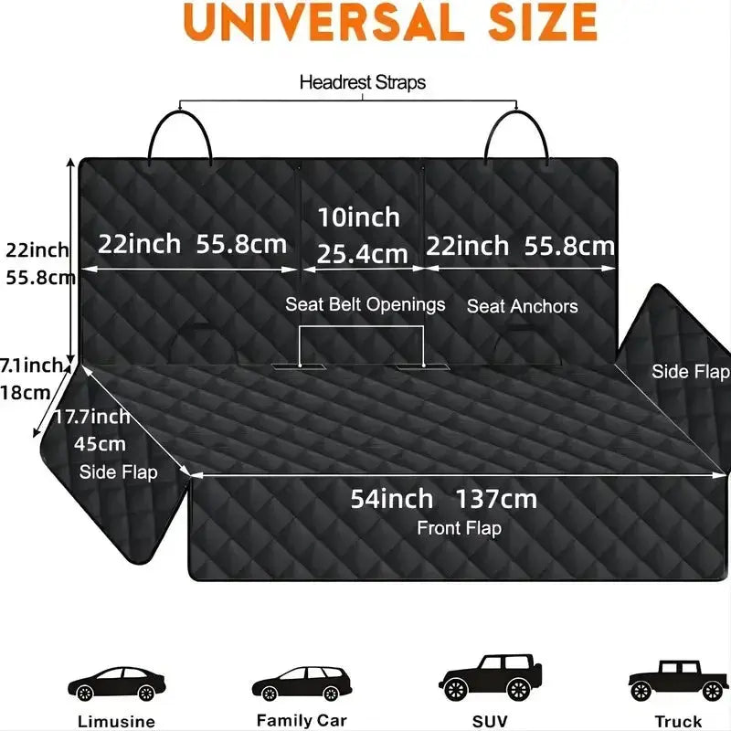 Dog Travel Mat Hammock Car Seat Cover WLP Company
