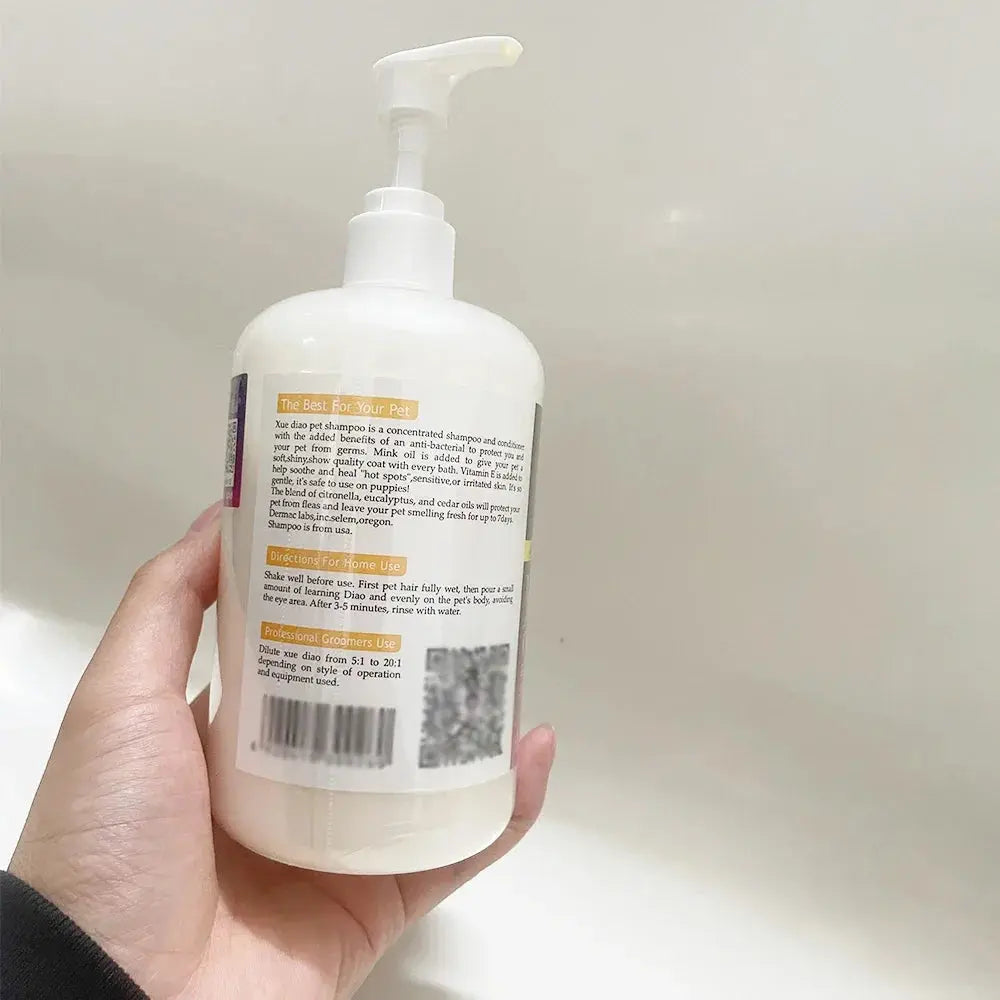 Pet Dog Shampoo and Conditioner All Natural 4 in1 pet shampoo and 17oz Puppy shampoo for dogs，dog shower gel shampoo 500ml WLP Company