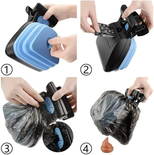 Foldable Pet Shovel with 1 Roll Compostable Bags for Dog WLP Company