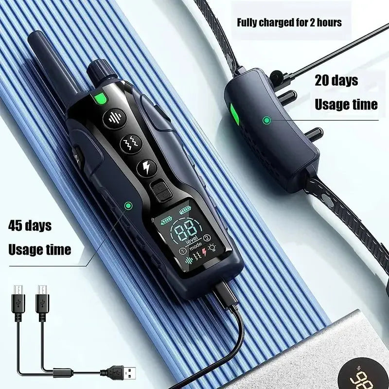 1000m Smart Dog Training Collar with Remote Electric Shocker Suitable for Preventing Dog Barking Pet Behavior Training Supplies WLP Company
