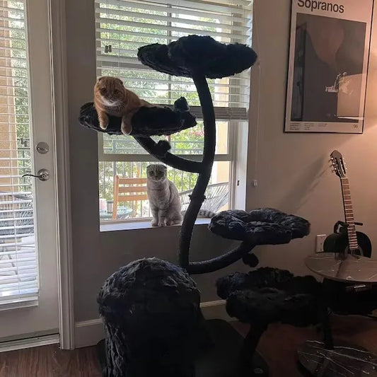 Modern Design Flower Cat Tree with Large Hammock - Premium Quality