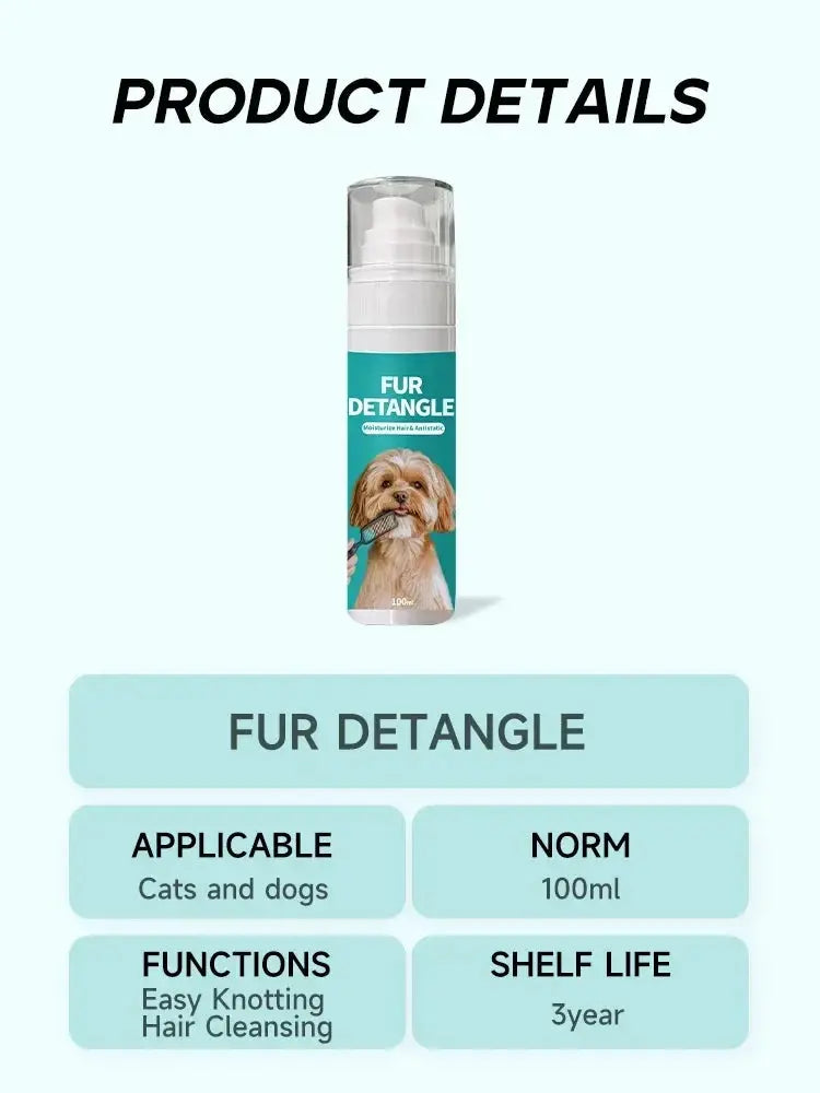 Long Lasting Softness Pet Grooming Spray Tangle Free Anti Static Conditioning Mist Essential for Dogs Cats WLP Company