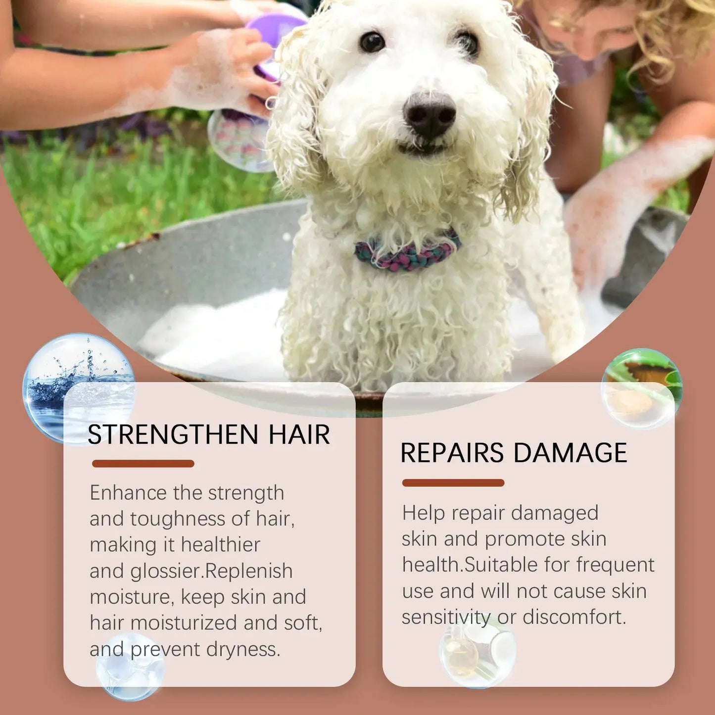 Dog Shampoo Conditioner Moisturizing for Sensitive Skin PH Balanced Anti Itching Flea Killer Dirt Mite Removal Pet Cleaning Foam WLP Company