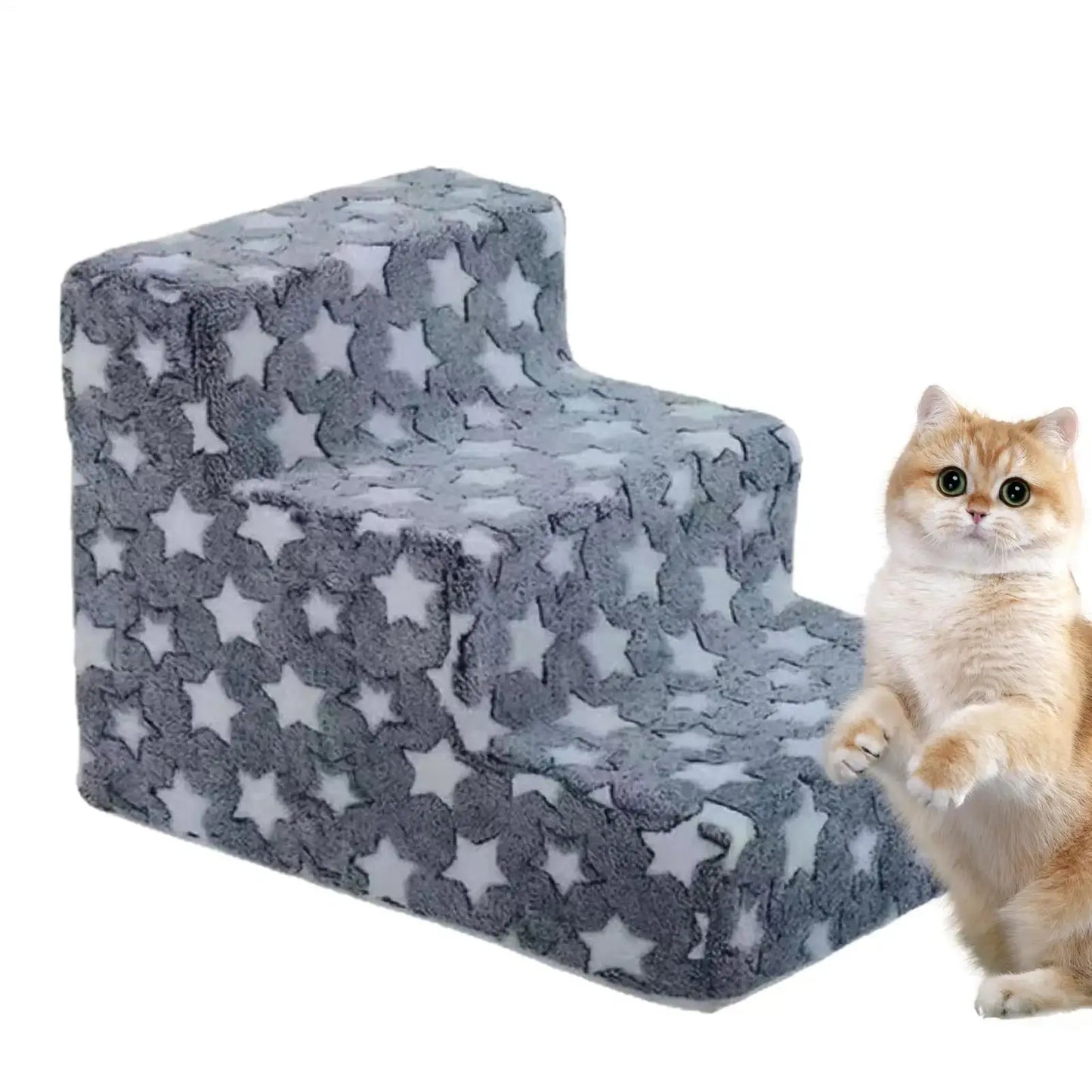 Pet Steps High Density Foam 3 Steps Dog Stairs Ramps for Small Cats dog Climbing Removable Non-Slip Pet Ramp Washable Cat Ladder WLP Company