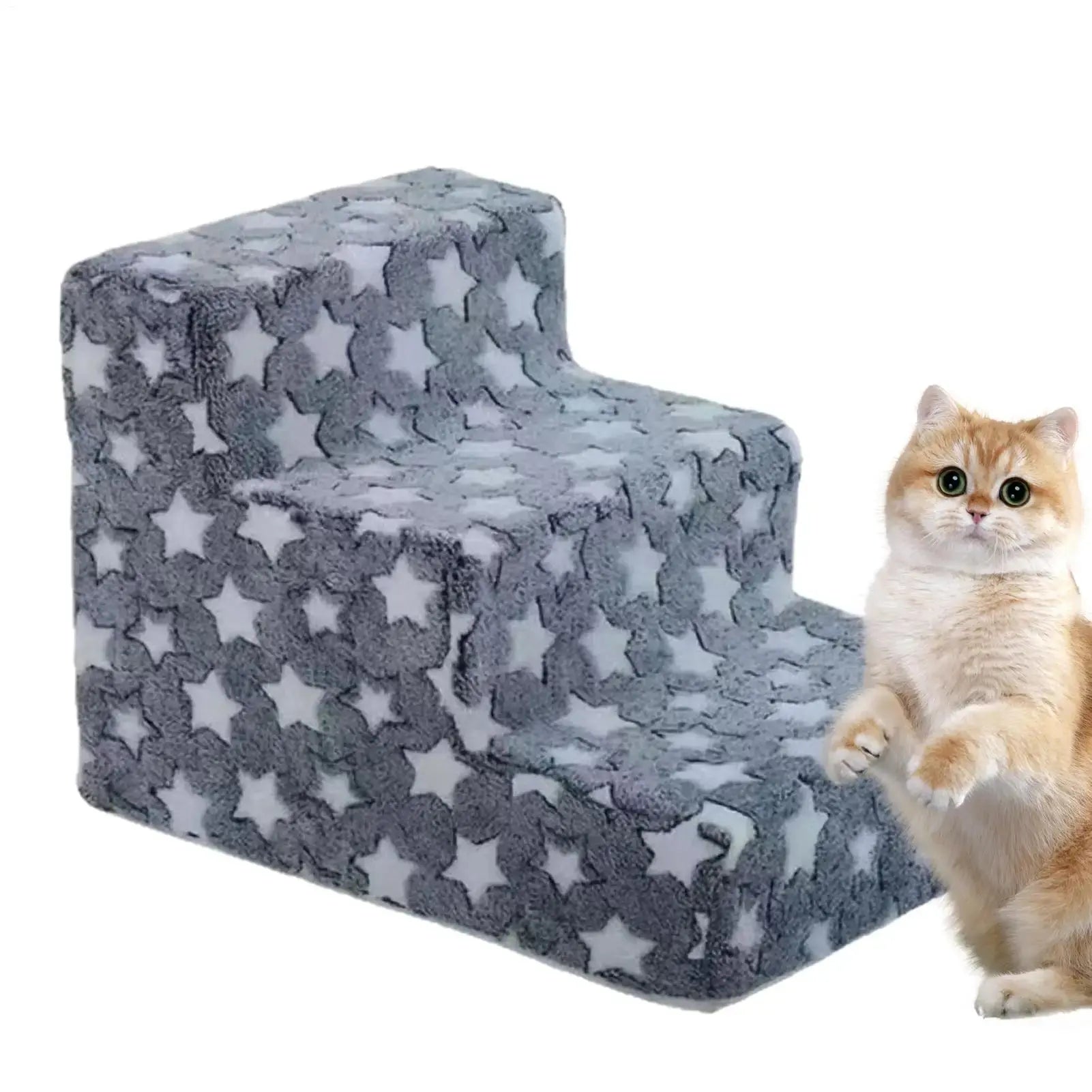 Pet Steps High Density Foam 3 Steps Dog Stairs Ramps for Small Cats dog Climbing Removable Non-Slip Pet Ramp Washable Cat Ladder WLP Company