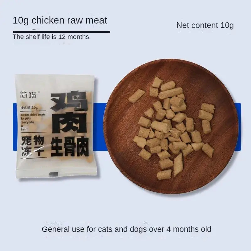 pet snacks Freeze-Dried Snacks: Chicken, Duck, Raw Bone Meat for Dogs and Cats WLP Company