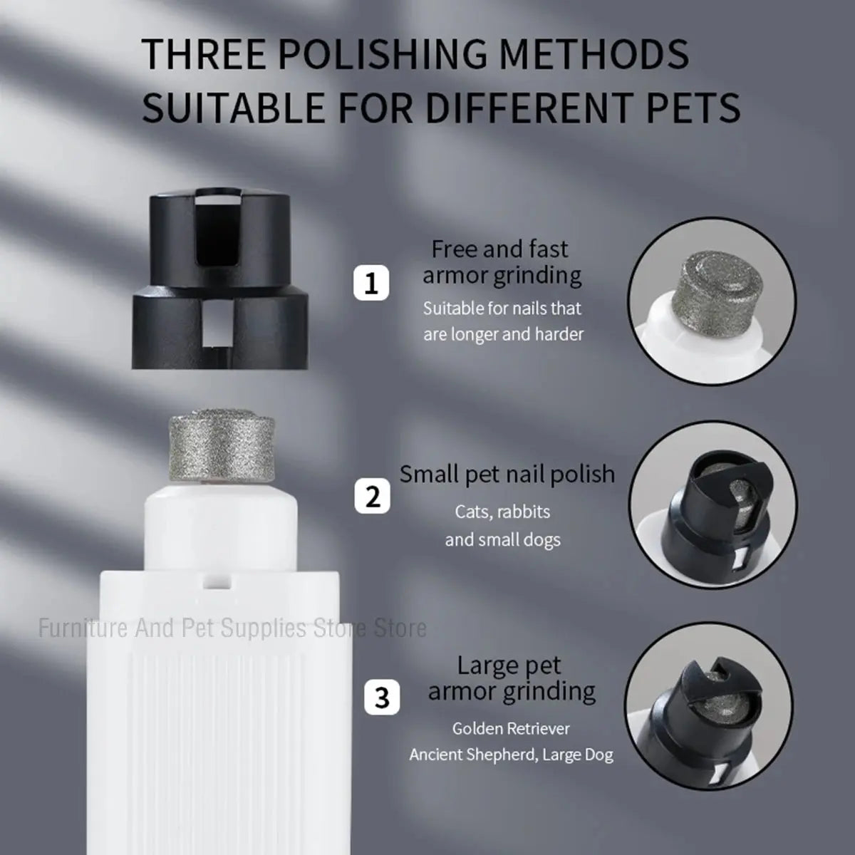 Electric Dog Nail Clippers for Dog Nail Grinders Rechargeable USB Charging LED Light Pet Quiet Cat Paws Nail Grooming Supplies WLP Company