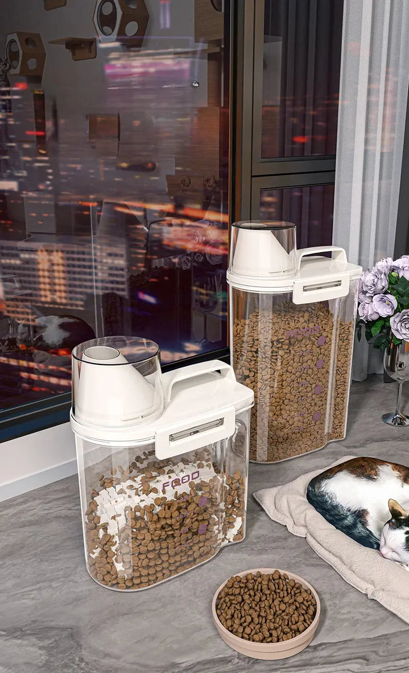 Sealed Cat Food Storage Bucket Vacuum Preservation Tank for Dog Food Moisture-proof and Dehumidifying Pet Dog Snack Storage Box WLP Company