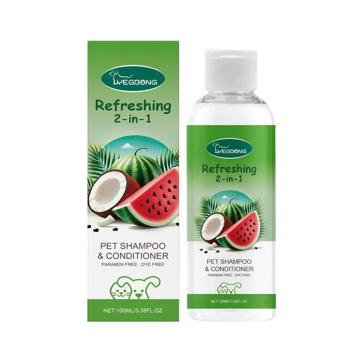 dog shampoo Yegbong Pet Shampoo Conditioner 2-in-1 Remove Dirt Smooth Fur Relieve Itching Deodorizing Long Lasting Fragrance Dogs Shower Gel WLP Company