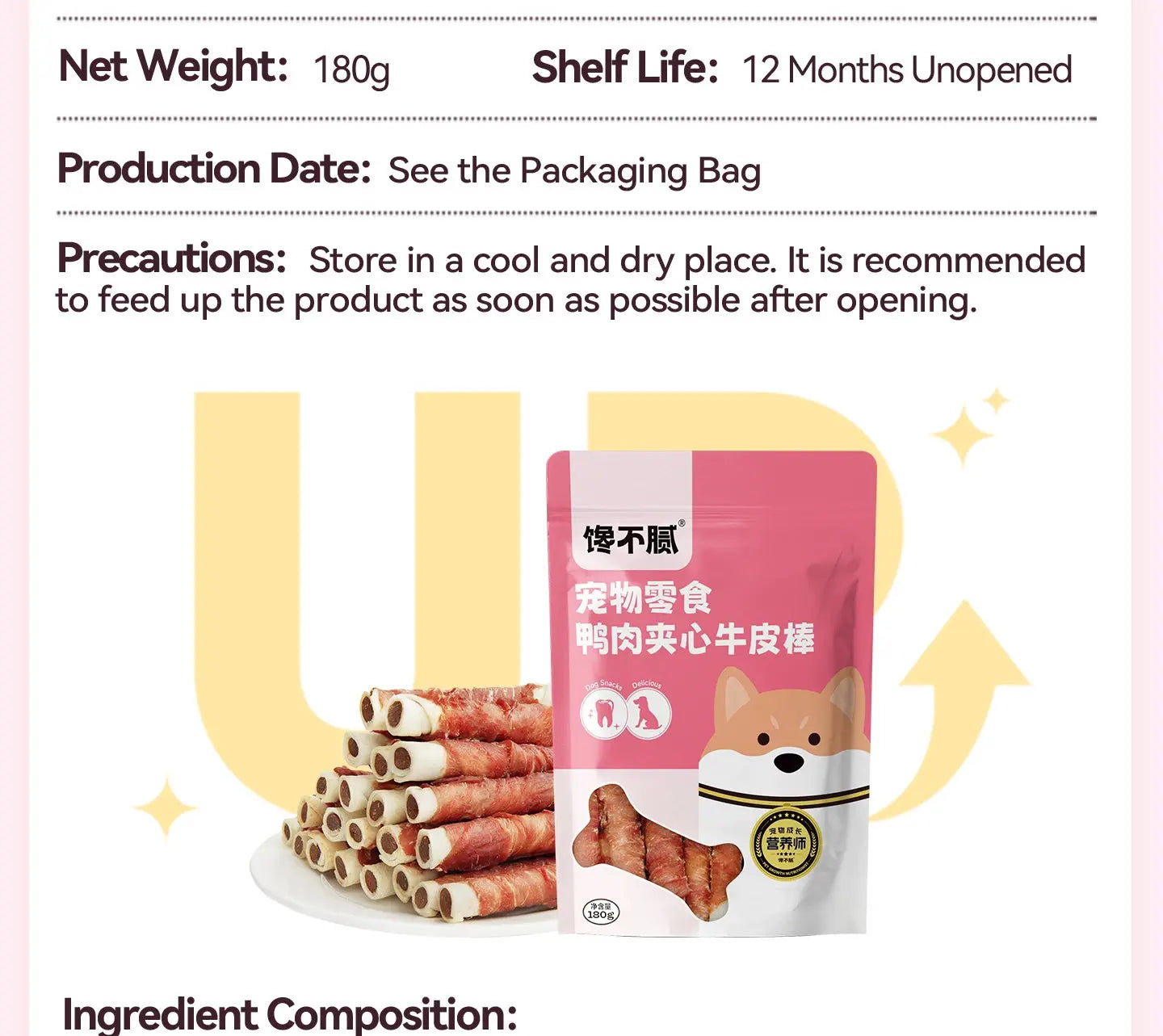 chanbuni Dog Snack Dog Feeding Snacks Dogs Dogs Snacks Pet Snack Teething Sticks Dog Treats Training Teeth Grinding Rewards WLP Company