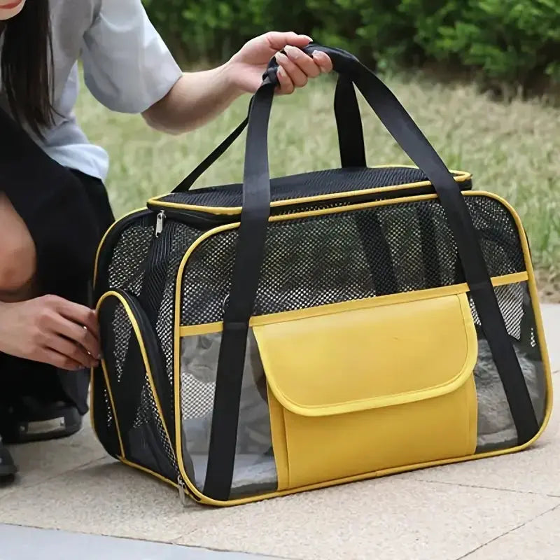 Pets Cat Dog Carrier Soft-Sided Pet Travel Carrier Multi-Sided Breathable Small Dog Cat Outdoor Tent Carrier Outgoing Handbag WLP Company