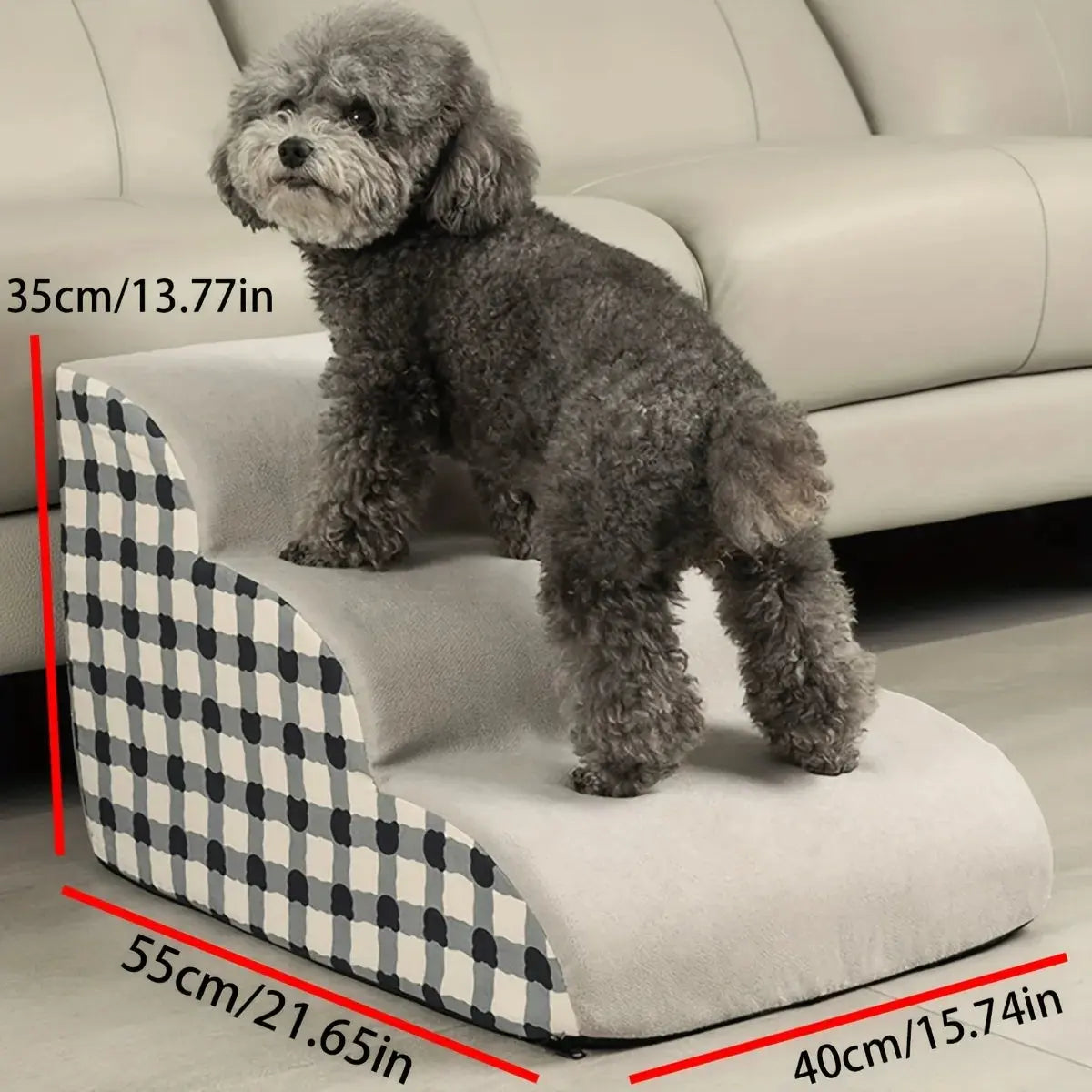 pet stairs Pet 2/3 Steps High Density Foam Dog Secure Stairs Ramps Non-Slip Pet Steps for Older Dogs Pet with Joint Pain Sofa Bed Ladder WLP Company