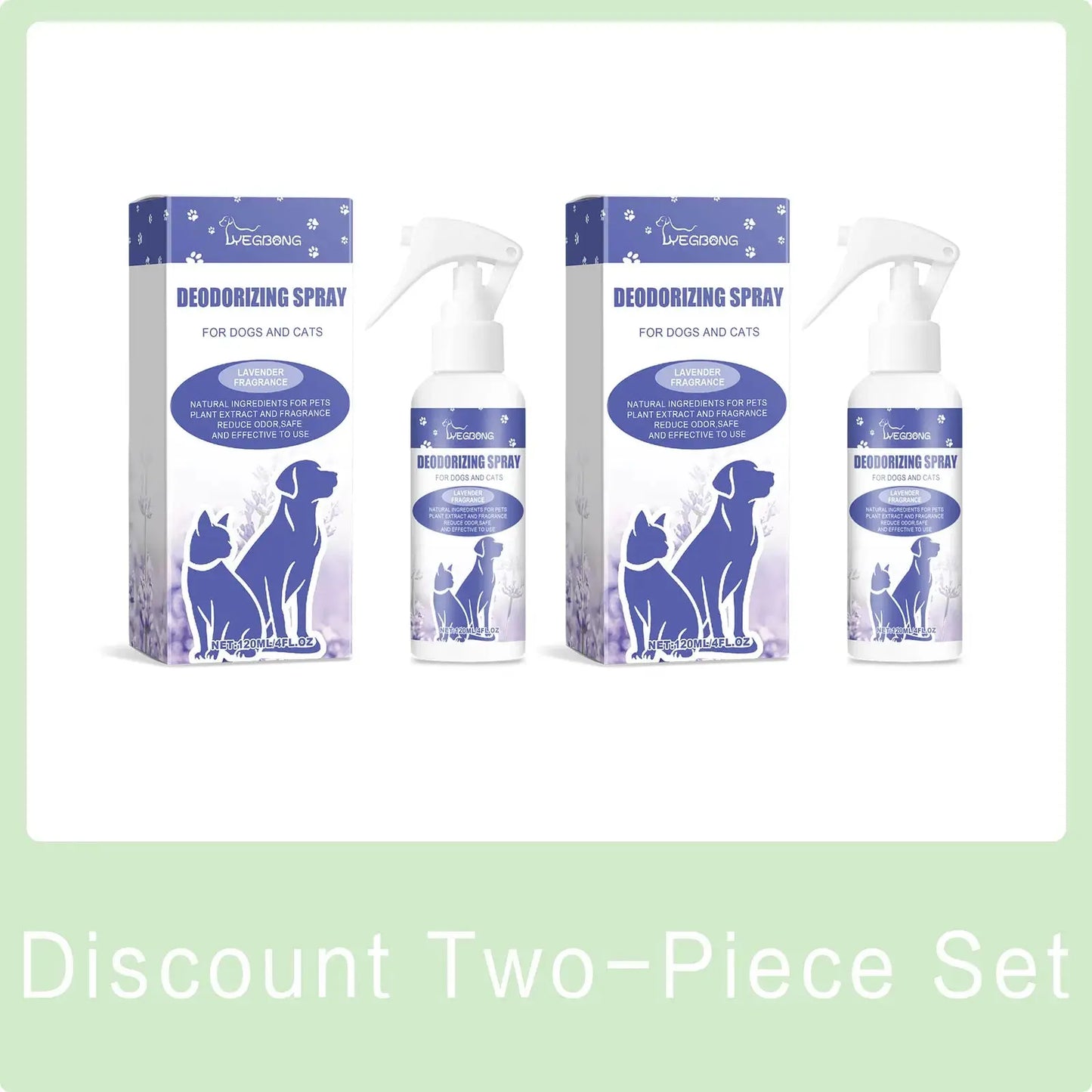 Pet Deodorant Spray for Cats & Dogs - Kitten Puppy Bad Breath Freshener Long-Lasting Perfume Odor Remover Pet Cleaning Supplies WLP Company
