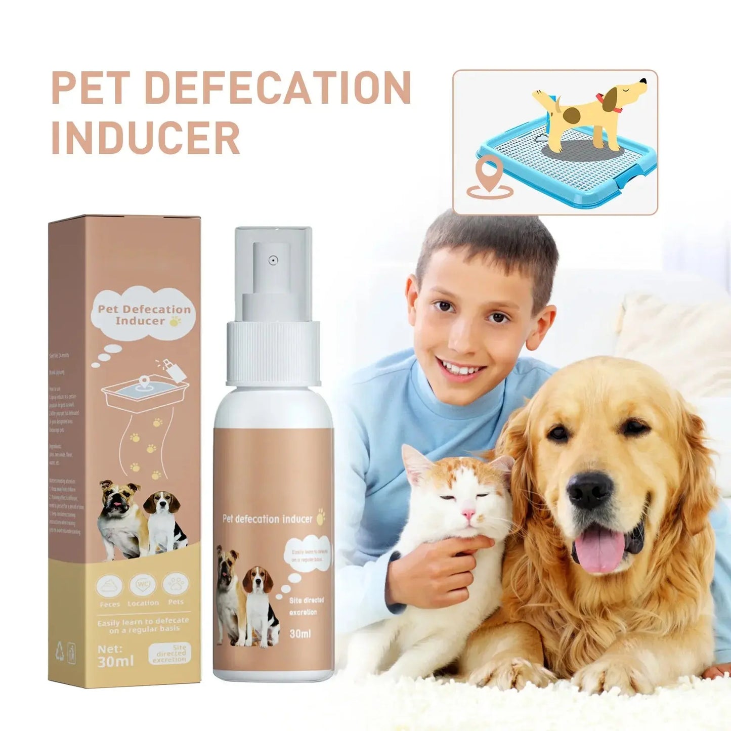 Pet Defecation Inducer Spray Positioning Defecation Indoor Outdoor Cat Potty Urinate Trainer Liquid Dog Toilet Training Spray WLP Company