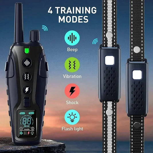 1000m Smart Dog Training Collar with Remote Electric Shocker Suitable for Preventing Dog Barking Pet Behavior Training Supplies WLP Company