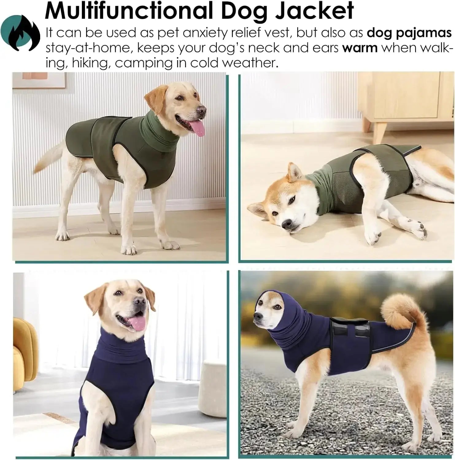 Dog anxiety vest /Calming Vest with Hoodie for noise WLP Company