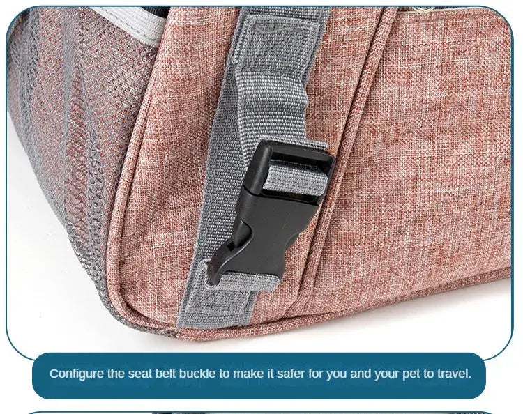 Portable Cat Bag Car-mounted Large Side Window Can Be Equipped with Trolley Pet Bag Breathable Travel Shoulder Folding Cat Bag WLP Company
