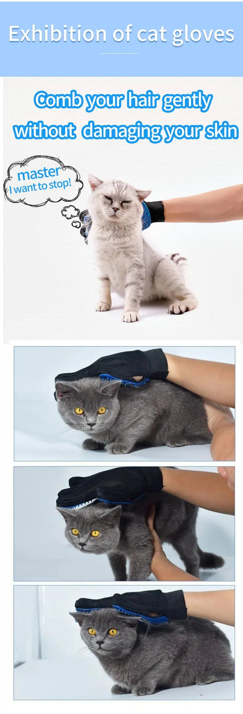 Cat Hair Removal New hot Sell 1PC Cat Hair Remove Gloves for Pet Beauty WLP Company
