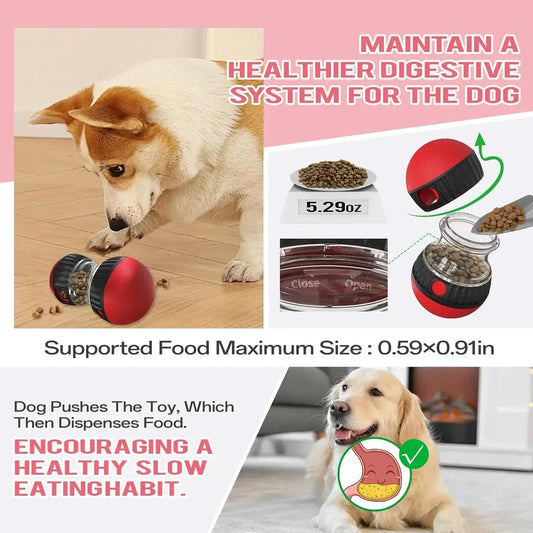 Dog Puzzle Toy Elliptical Track Rolling Increase Intelligence Ball Leaky Food Develop Good Habits Durable Interactive Pet Toys WLP Company